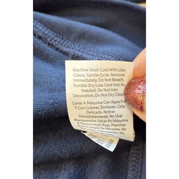 Avia Criss Cross Back Long Sleeve Yoga Sweatshirt Size Medium Navy Blue NWT - Picture 5 of 9